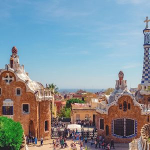 Park Güell Tour. Panoramic image from the emblematic sight place once you are inside the park